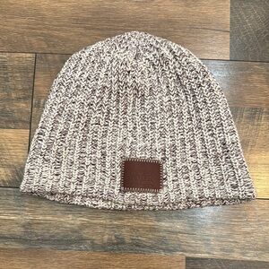 LOVE YOUR MELON | Knit Beanie in Brown and Cream
